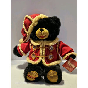 Snowflake Christmas Black Bear Dan Dee 2006 22 Inch Teddy Bear Plush Cute Boy
